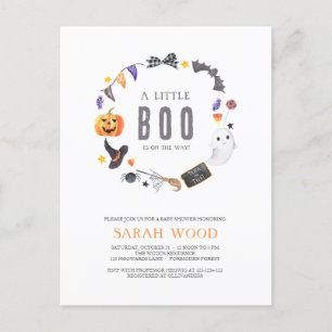 Halloween-dopp, Little Boo baby shower Vykort