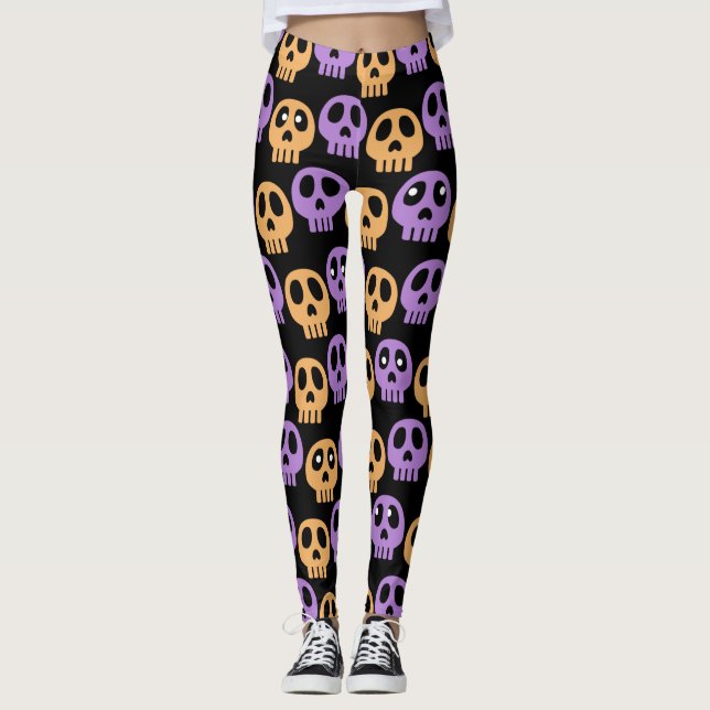 Halloween-Döskallar Leggings (Framsida)
