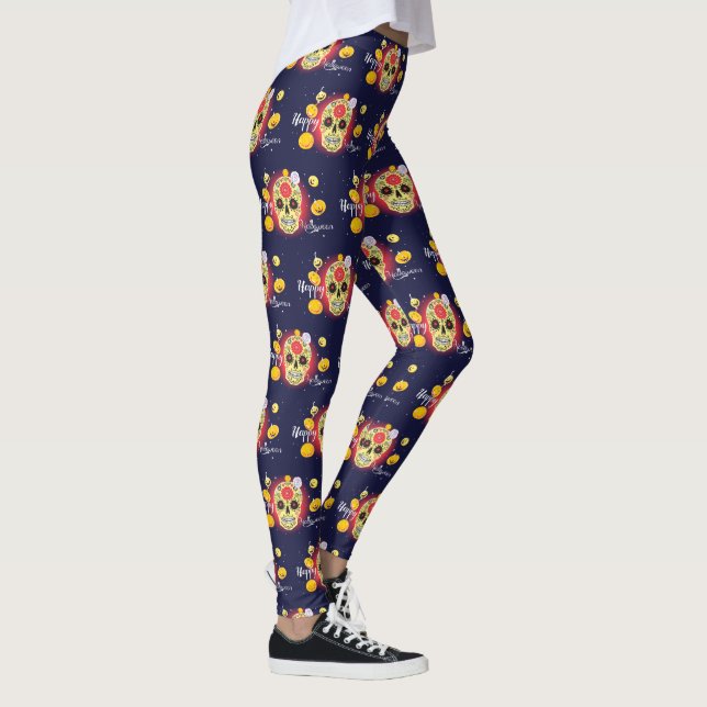 Halloween-Döskallar Leggings (Höger)