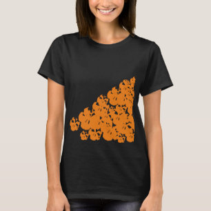 Halloween-döskallar med skrämmande orange svart t shirt