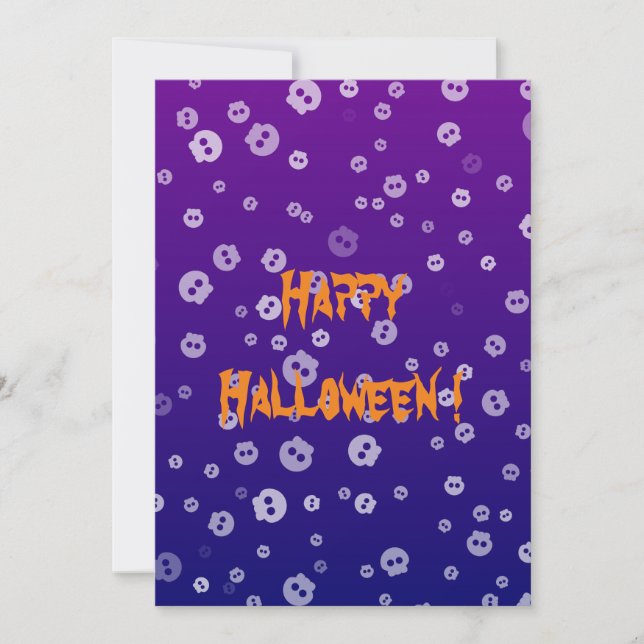 Halloween-Döskallar - platta kort (Framsida)