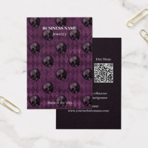 Halloween-Döskallar QR Code Jewelry Business Neckl Visitkort