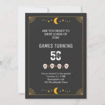 Halloween-döskallar svart 50-årsdag