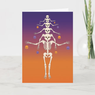 Halloween döskallar träd kort