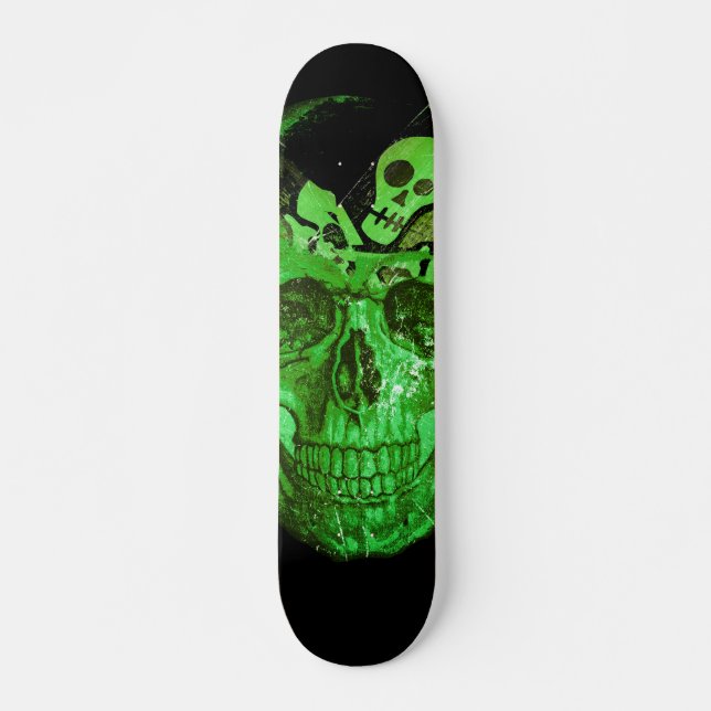 Halloween Döskalle #3 Mini Skateboard Bräda 18,5 Cm (Framsida)