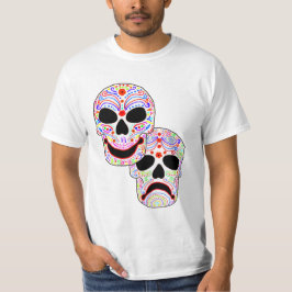 Halloween DOTD Komedi-Tragedi döskallar Tee Shirt