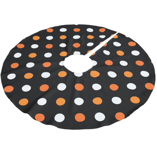 Halloween Dots Julgransmatta Borstad Polyester (Vinklad)