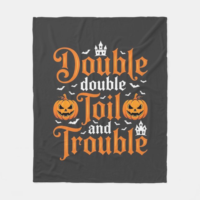 Halloween Double Double Toil and Trouble_1 Fleecefilt (Framsidan)