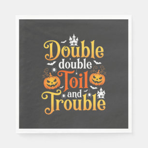 Halloween Double Double Toil and Trouble Häxa Pappersservett