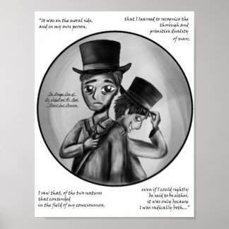 Halloween Dr. Jekyll och Mr. Hyde gotiskt konsttry Poster