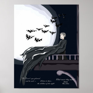Halloween Dracula Art Print Poster