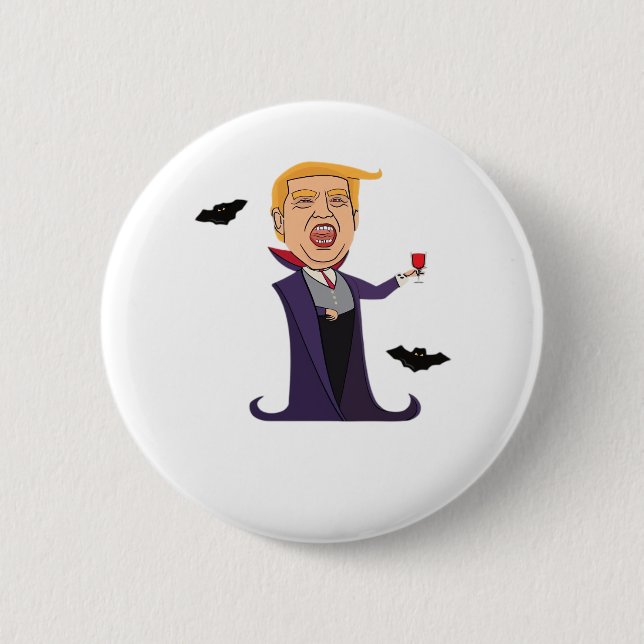 Halloween Dracula Funny Knapp (Framsida)