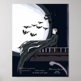 Halloween Dracula Konsttryck Poster