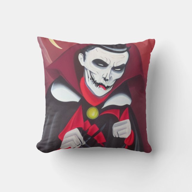 Halloween Dracula Kudde (Framsida)