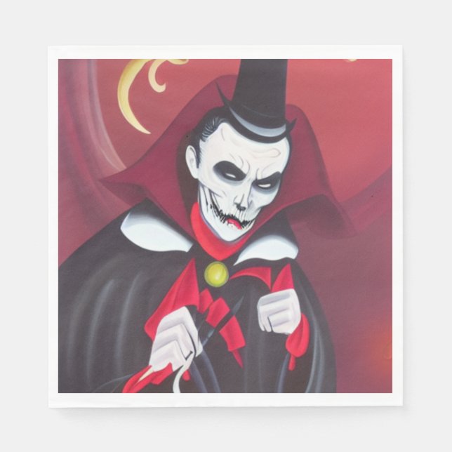 Halloween Dracula Pappersservett (Framsidan)
