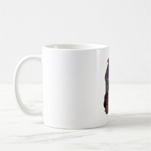 Halloween Dracula Röd Måne Fladdermöss Skalle_1 Kaffemugg