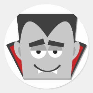 Halloween Dracula T-shirts och presenter Runt Klistermärke