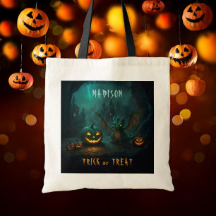 Halloween Dragon med skandalösa påsar Namn budget Tygkasse