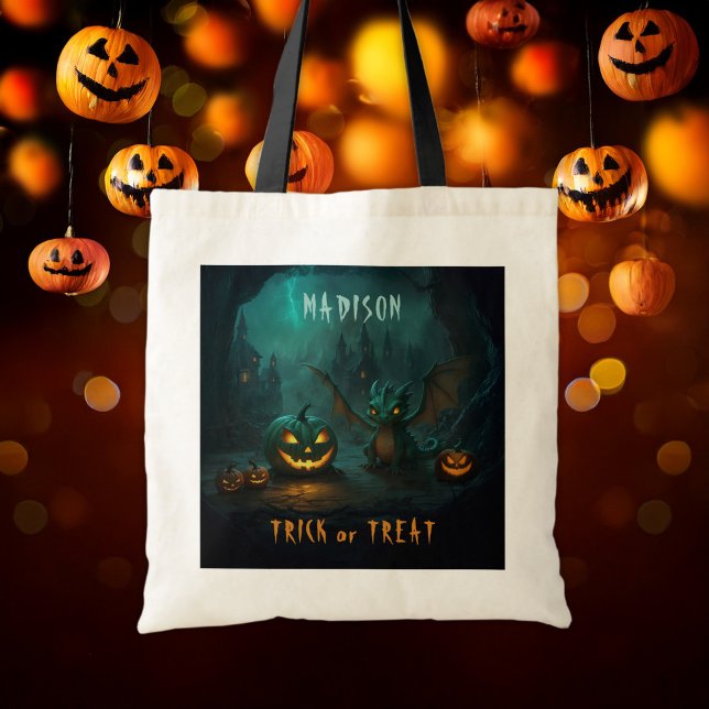 Halloween Dragon med skandalösa påsar Namn budget Tygkasse (Skapare uppladdad)