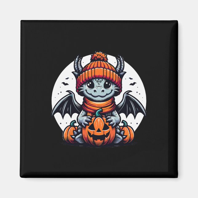 Halloween Dragon Pumpkin Magnet (Framsidan)