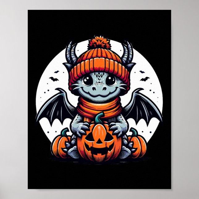 Halloween Dragon Pumpkin Poster (Framsidan)