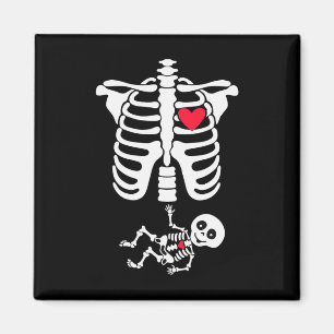 Halloween-dräkt för gravida Mamma ska vara Skeleto Magnet