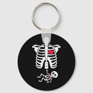 Halloween-dräkt för gravida Mamma ska vara Skeleto Nyckelring