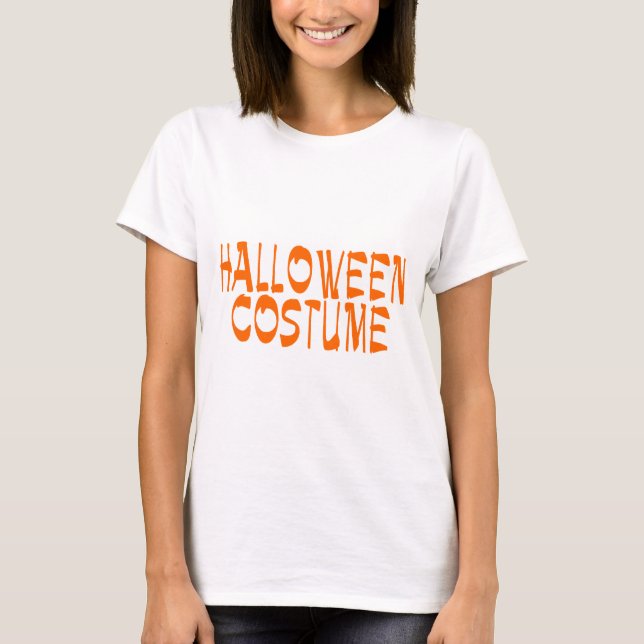 Halloween dräkt (orangen) tee shirt (Framsida)