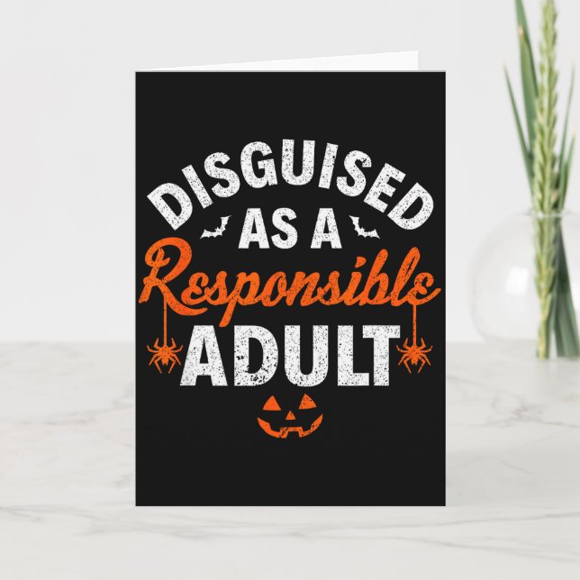 Halloween Dressed Up As A Resnsible Adult  Kort (Framsida)