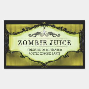 Halloween Drink- eller Behandla etiketter stor Gul