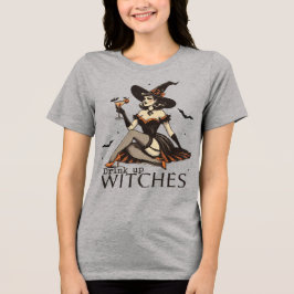 Halloween Drink Up Witches Retro T Shirt