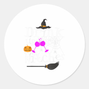 Halloween Drink Up Witches Runt Klistermärke