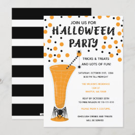 Halloween Drinks Candies och Treats Halloween Inbjudningar