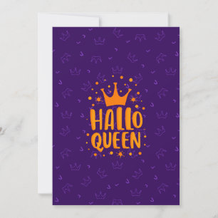 Halloween-drottning, Halloqueen, Retro Halloween-k Julkort