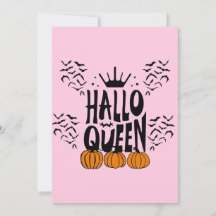 Halloween-drottning, Halloqueen, Retro Halloween-k Julkort