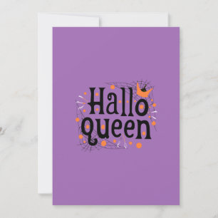 Halloween-drottning, Halloqueen, Retro Halloween-k Julkort