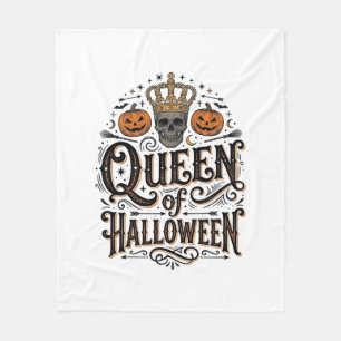 Halloween-drottning Vintage Skalle Pumpa Tröja Bes Fleecefilt