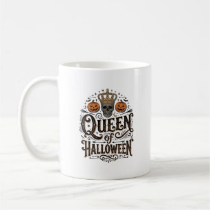 Halloween-drottning Vintage Skalle Pumpa Tröja Bes Kaffemugg