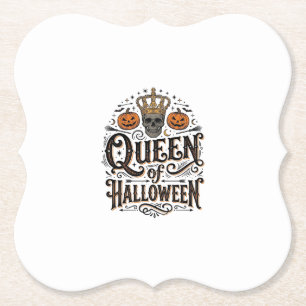 Halloween-drottning Vintage Skalle Pumpa Tröja Bes Underlägg Papper