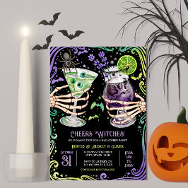 Halloween-drycker och kostymer Häxor Inbjudningar