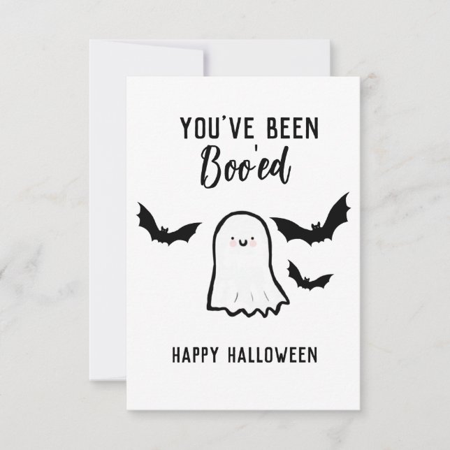 Halloween Du har blivit utbuad  Tack Kort (Framsida)