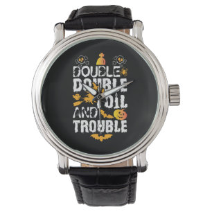 Halloween Dubbla Dubbla Oil och Trouble Birthday Armbandsur