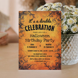 Halloween-Dubblans Födelsedagsfest Inbjudningar