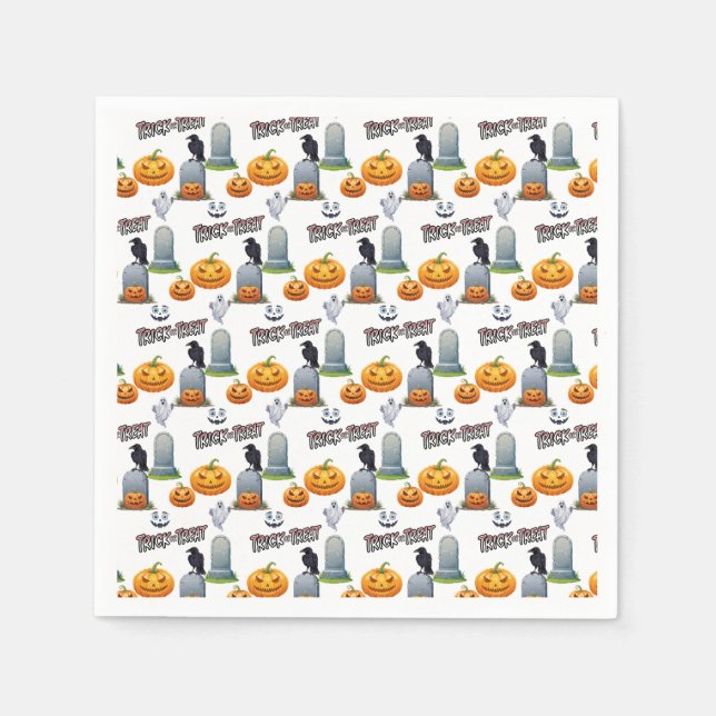 Halloween Dum Monster Pappersservett (Framsidan)