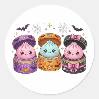 Halloween Dumpling Squishies i gnistrande mysteriu Runt Klistermärke