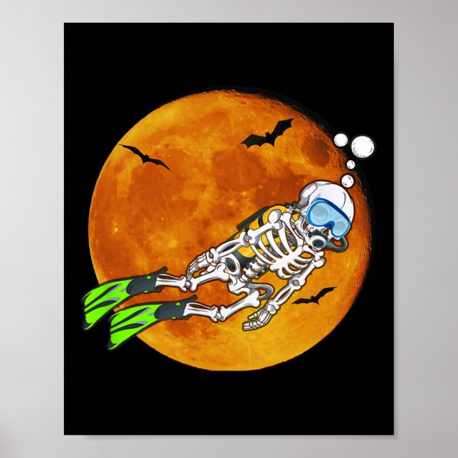 Halloween-dykande dykare poster (Framsidan)