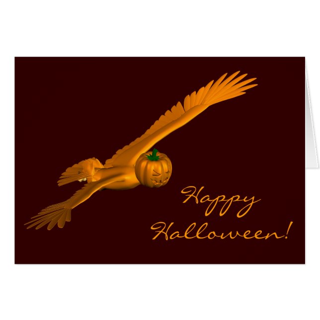 Halloween Eagle Hälsningskort (Framsidan Horizontal)
