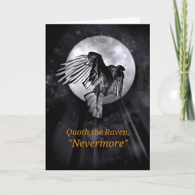 Halloween Edgar Allan Poe är Raven Kort (Framsida)
