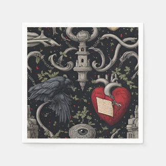 Halloween Edgar Allan Poe-inspirerad Pappersservett