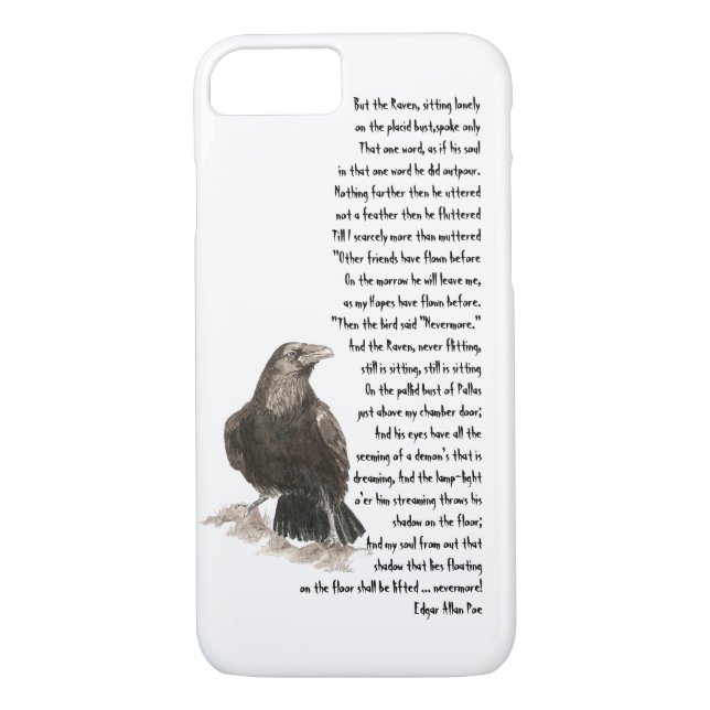 Halloween Edgar Allen Poe Raven Dikt Case-Mate iPhone Skal (Baksida)